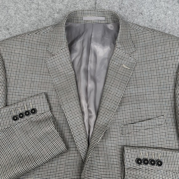 Other - Marc Martin Silk Wool Herringbone Blazer‎ 48R Sport Coat 2 Button Jacket